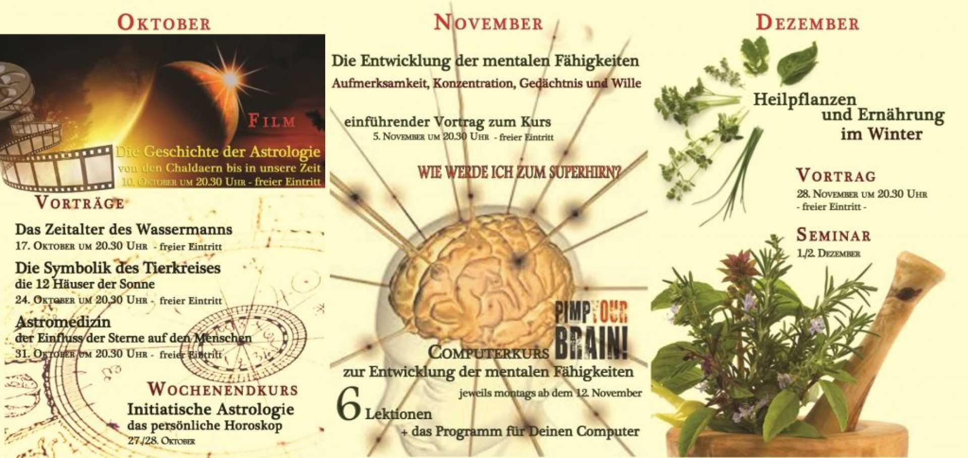 Themenreihe Oktober bis Dezember 2012